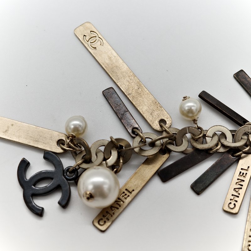 Chanel 香奈兒 珍珠 掛牌 項鍊-9