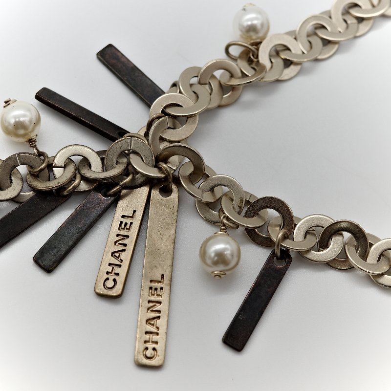 Chanel 香奈兒 珍珠 掛牌 項鍊-10
