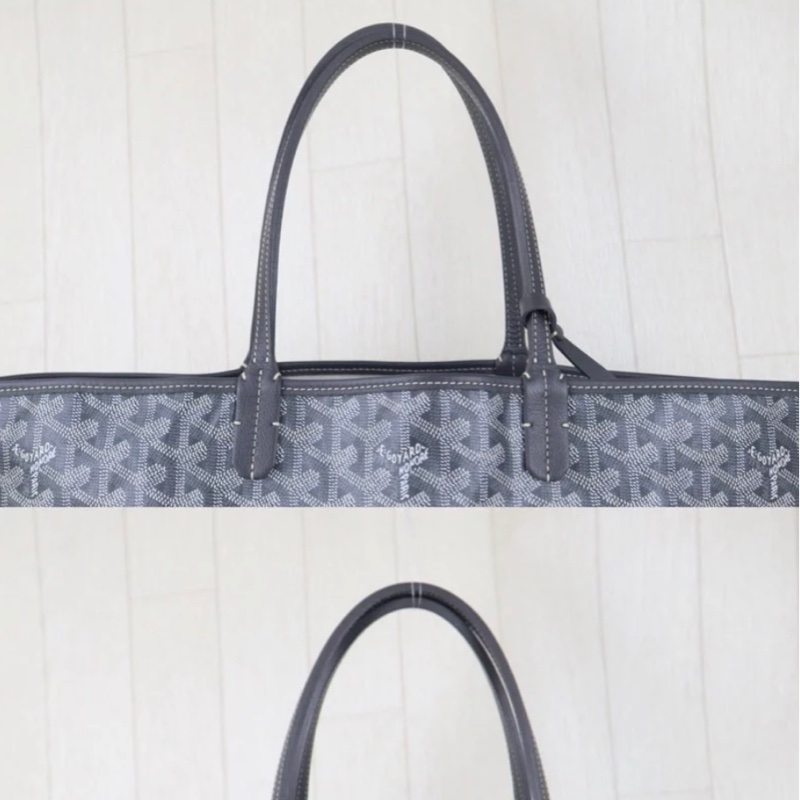 「JL精品代購」98新 Goyard 灰色 托特包 中號-7
