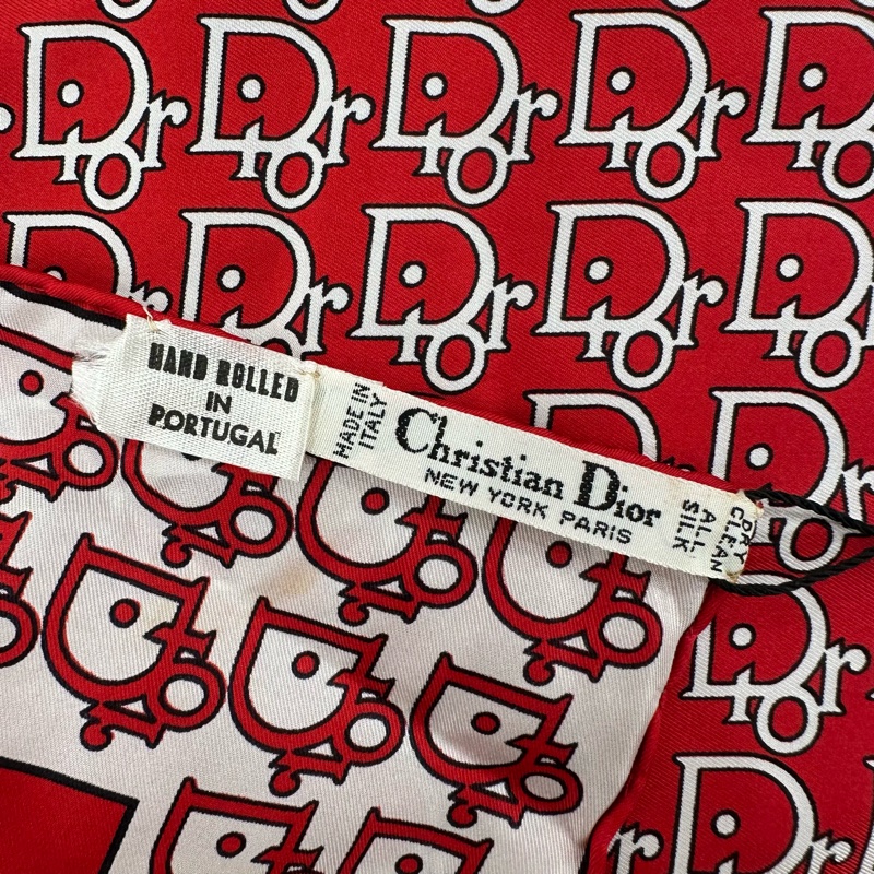 【赫蒂國際精品】Dior 迪奧 經典老花圖案絲巾vintage-3