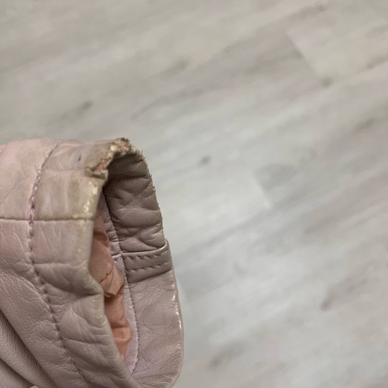 帥氣Armani 粉色真羊皮皮衣-6