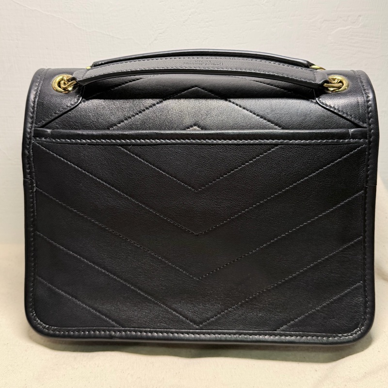 極新配件齊 甜甜價 原十一萬YSL 經典小羊皮NIKI BABY 黑金-1