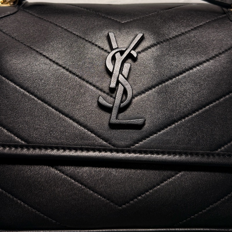 極新配件齊 甜甜價 原十一萬YSL 經典小羊皮NIKI BABY 黑金-2
