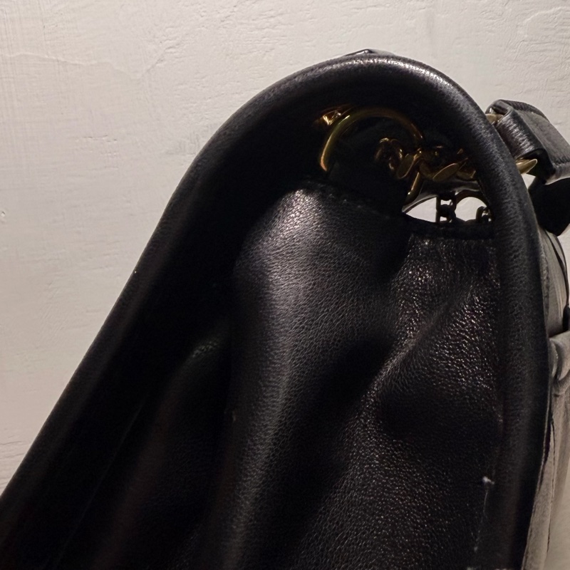 極新配件齊 甜甜價 原十一萬YSL 經典小羊皮NIKI BABY 黑金-6