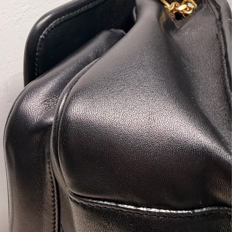 極新配件齊 甜甜價 原十一萬YSL 經典小羊皮NIKI BABY 黑金-8