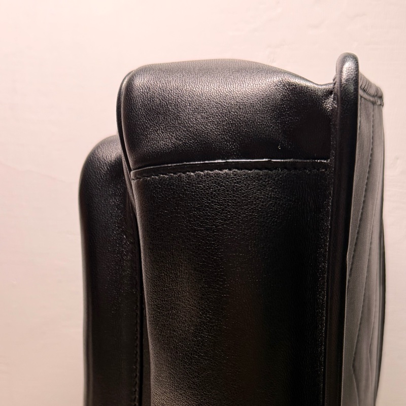 極新配件齊 甜甜價 原十一萬YSL 經典小羊皮NIKI BABY 黑金-9