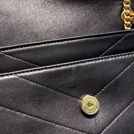 極新配件齊 甜甜價 原十一萬YSL 經典小羊皮NIKI BABY 黑金-17