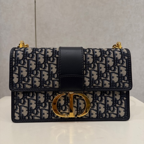 Dior 提花布金釦Montaigne 30肩斜背包