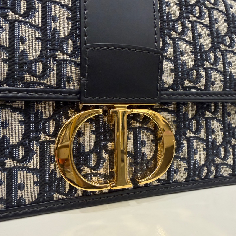 Dior 提花布金釦Montaigne 30肩斜背包-1
