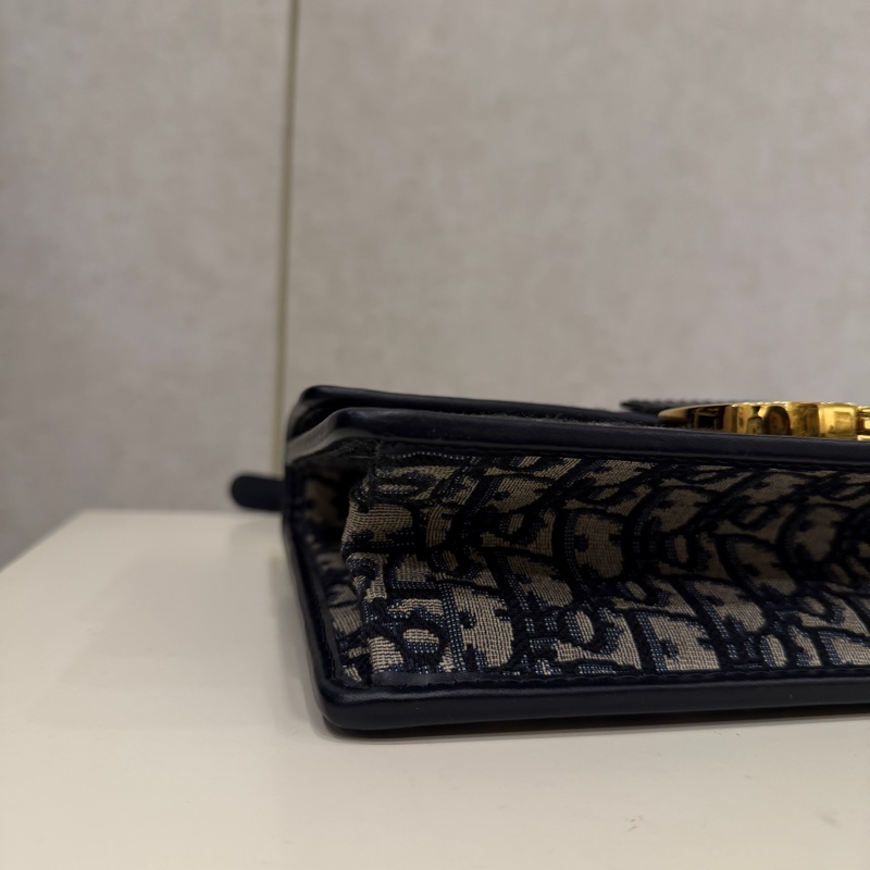 Dior 提花布金釦Montaigne 30肩斜背包-7
