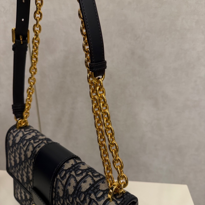 Dior 提花布金釦Montaigne 30肩斜背包-13