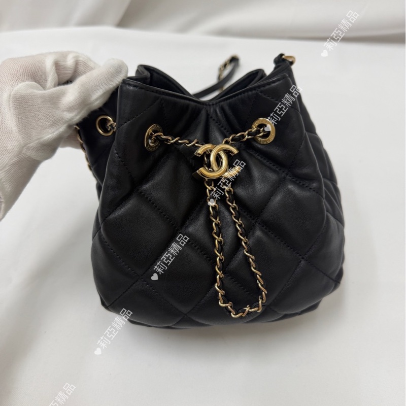 莉亞精品♡ Chanel 抽繩水桶包 二手美包-2