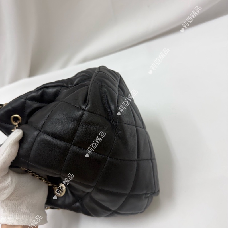莉亞精品♡ Chanel 抽繩水桶包 二手美包-7