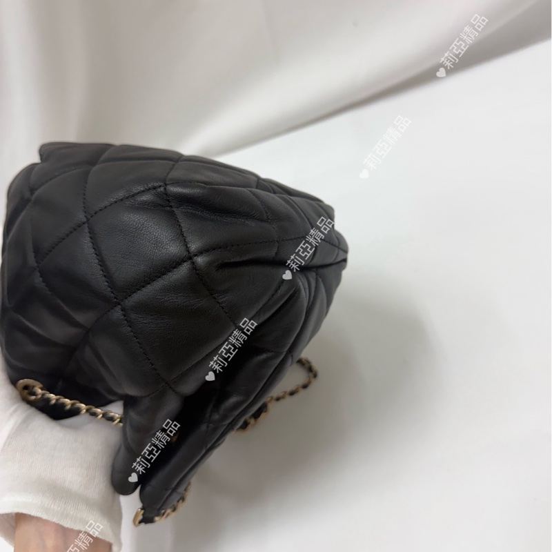 莉亞精品♡ Chanel 抽繩水桶包 二手美包-8