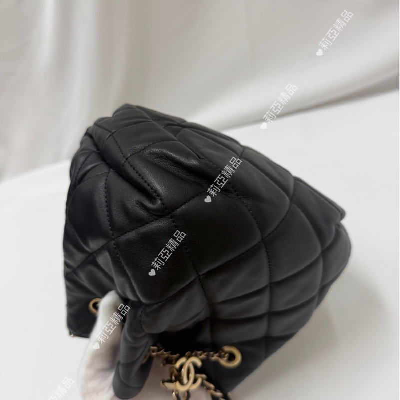 莉亞精品♡ Chanel 抽繩水桶包 二手美包-9