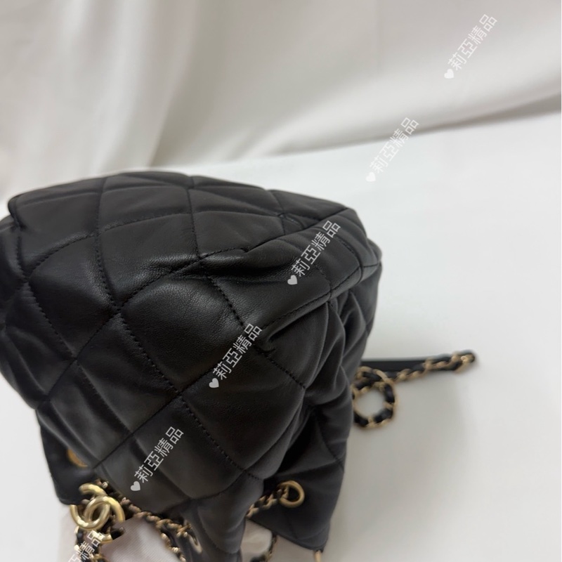 莉亞精品♡ Chanel 抽繩水桶包 二手美包-10