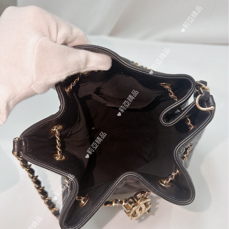 莉亞精品♡ Chanel 抽繩水桶包 二手美包-13