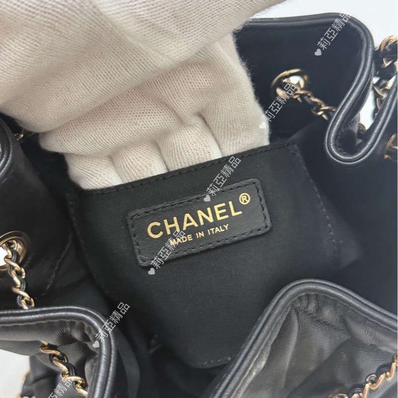 莉亞精品♡ Chanel 抽繩水桶包 二手美包-14