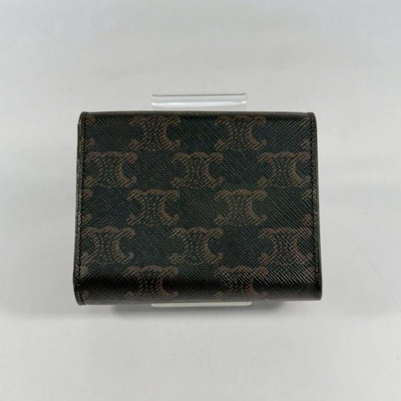 Celine 凱旋門老花三折短夾-2