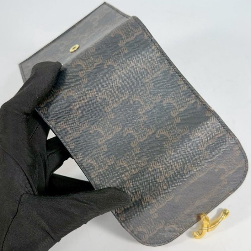 Celine 凱旋門老花三折短夾-8