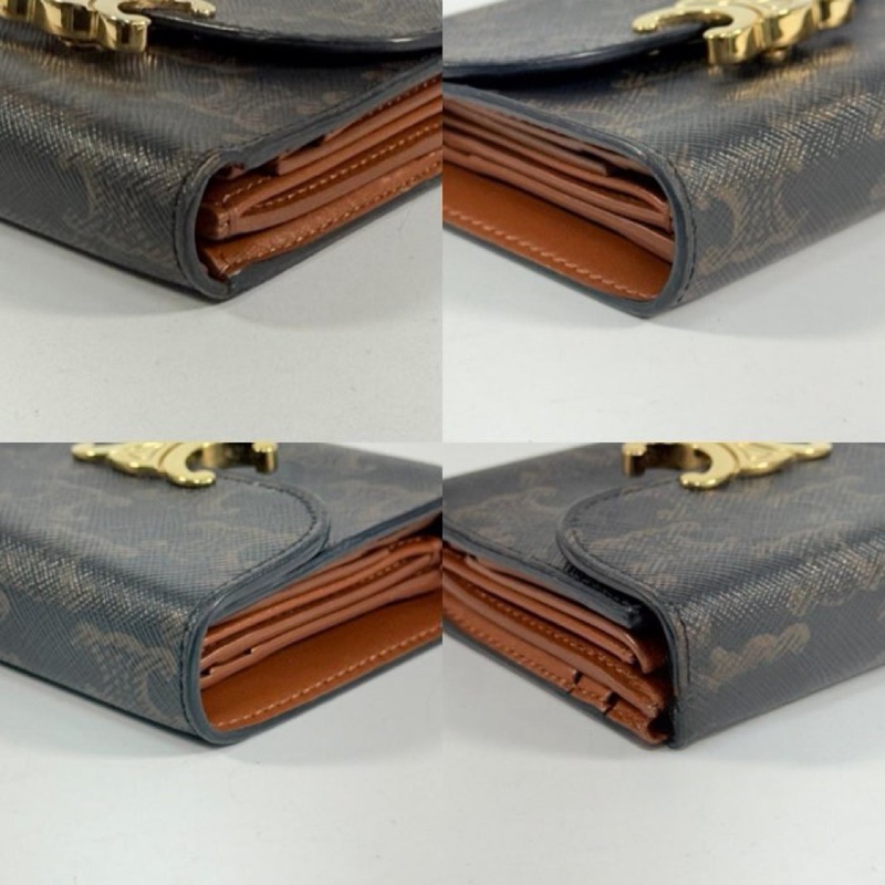 Celine 凱旋門老花三折短夾-10