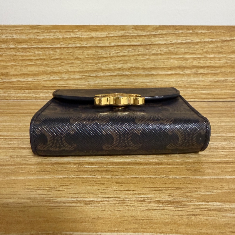 Celine 凱旋門老花三折短夾-2