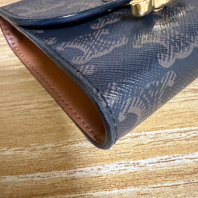 Celine 凱旋門老花三折短夾-5