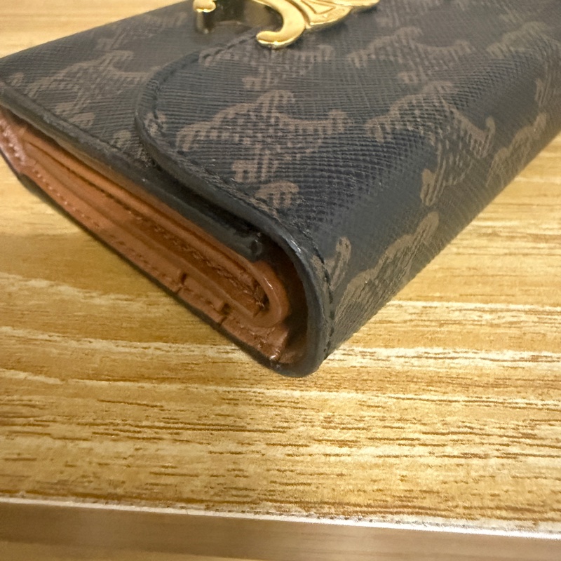 Celine 凱旋門老花三折短夾-7