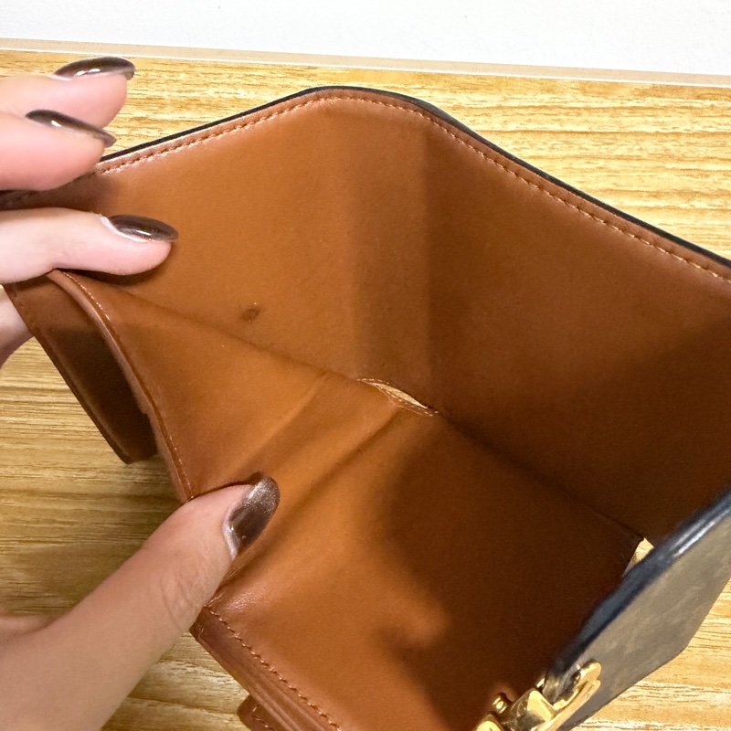 Celine 凱旋門老花三折短夾-11