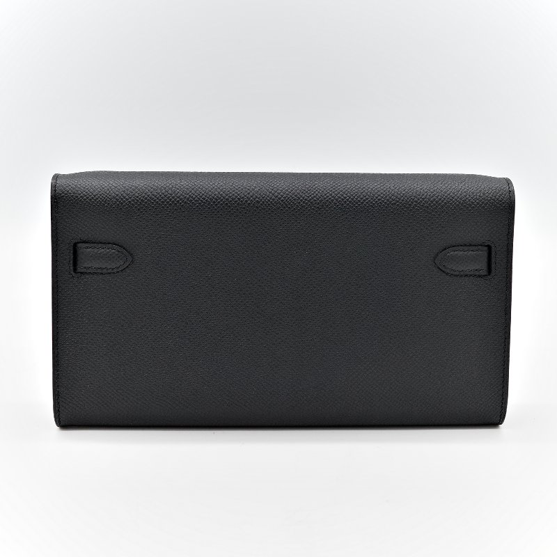 Hermès 愛馬仕 Kelly To Go 黑色 Epsom 牛皮 斜挎包 K刻 防塵袋 紙盒-4