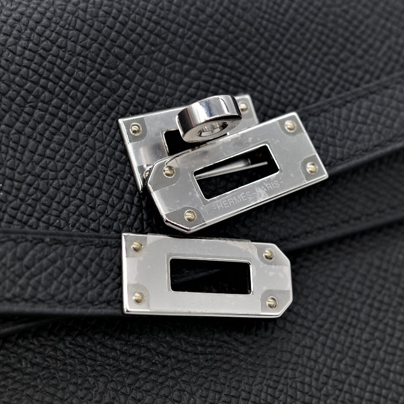 Hermès 愛馬仕 Kelly To Go 黑色 Epsom 牛皮 斜挎包 K刻 防塵袋 紙盒-13