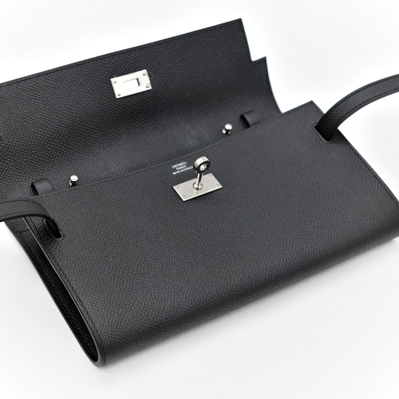 Hermès 愛馬仕 Kelly To Go 黑色 Epsom 牛皮 斜挎包 K刻 防塵袋 紙盒-14