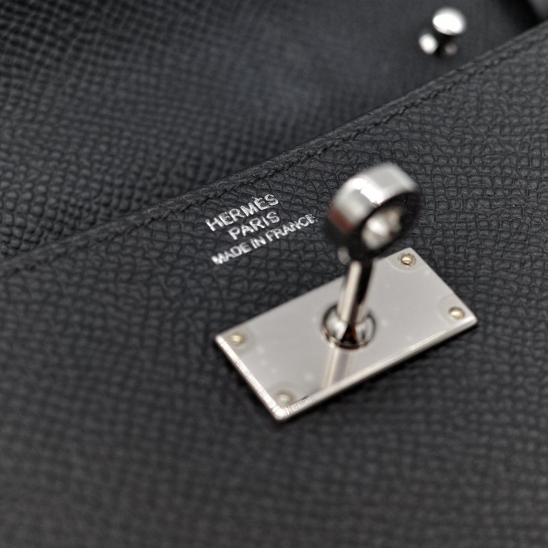 Hermès 愛馬仕 Kelly To Go 黑色 Epsom 牛皮 斜挎包 K刻 防塵袋 紙盒-15