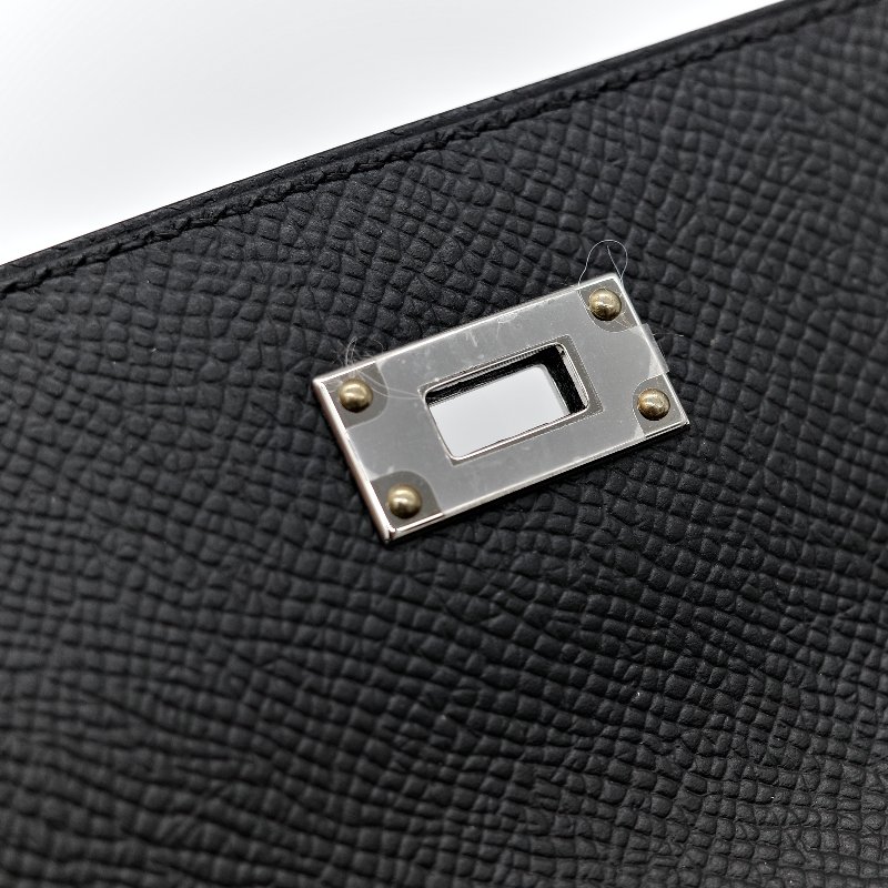 Hermès 愛馬仕 Kelly To Go 黑色 Epsom 牛皮 斜挎包 K刻 防塵袋 紙盒-17