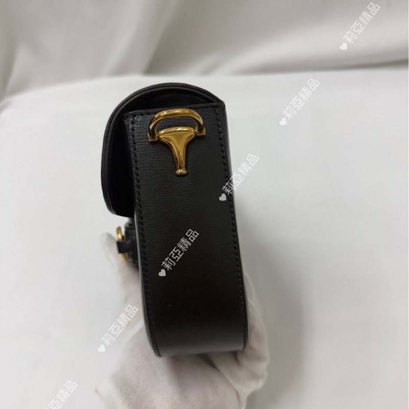 莉亞精品♡ Gucci 1955馬鞍包 黑色 二手美包-6