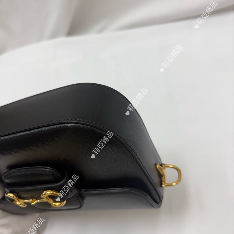 莉亞精品♡ Gucci 1955馬鞍包 黑色 二手美包-9