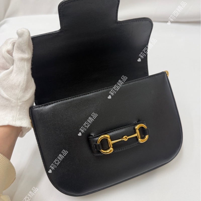 莉亞精品♡ Gucci 1955馬鞍包 黑色 二手美包-12