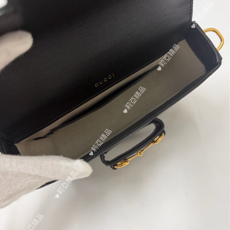 莉亞精品♡ Gucci 1955馬鞍包 黑色 二手美包-13