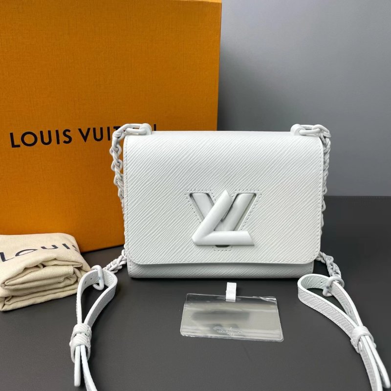 LV 芯片款 白雪公主磨砂金屬扣小號 牛皮twist 帶手提款 肩帶可拆卸 18.5*14*8.5 99新配件鏡子 塵袋 盒子-1