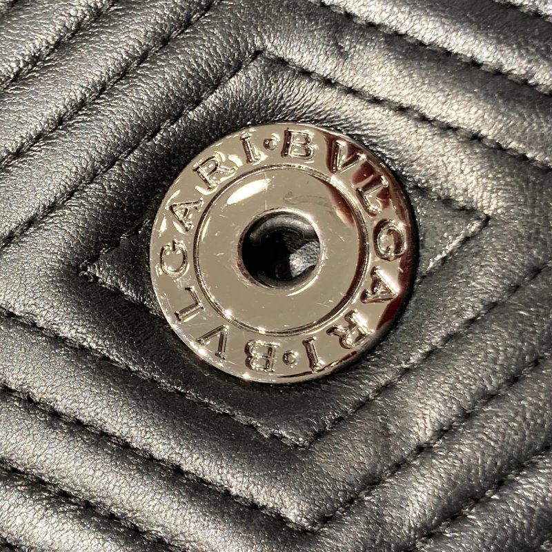 BVLGARI 寶格麗 SERPENTI FOREVER BAG 黑色蛇頭包 側背包 皮革 黑色 銀釦-14