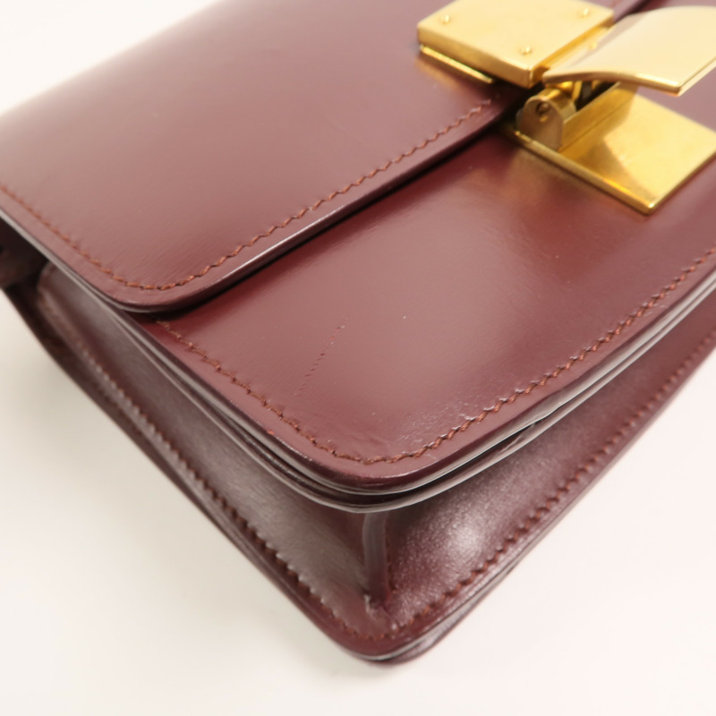 CELINE 牛皮皮革Mini Classic Box肩背袋-10