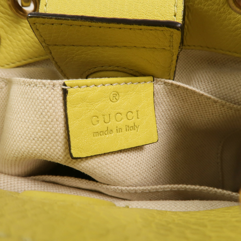 GUCCI 牛皮皮革Bamboo Mini Shopper手挽肩背兩用袋-5