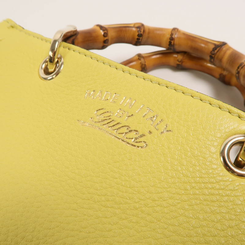 GUCCI 牛皮皮革Bamboo Mini Shopper手挽肩背兩用袋-8