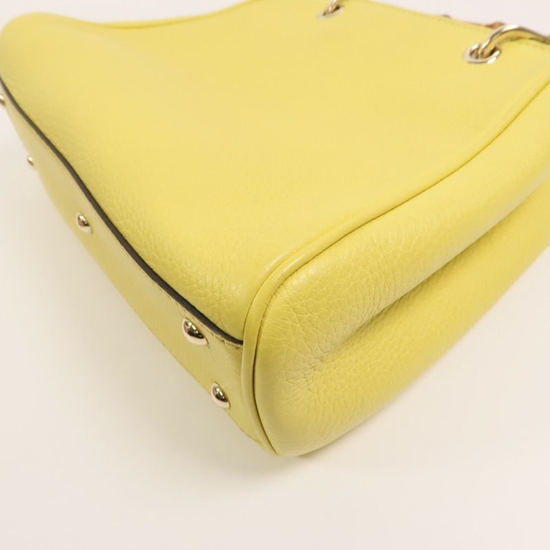 GUCCI 牛皮皮革Bamboo Mini Shopper手挽肩背兩用袋-12