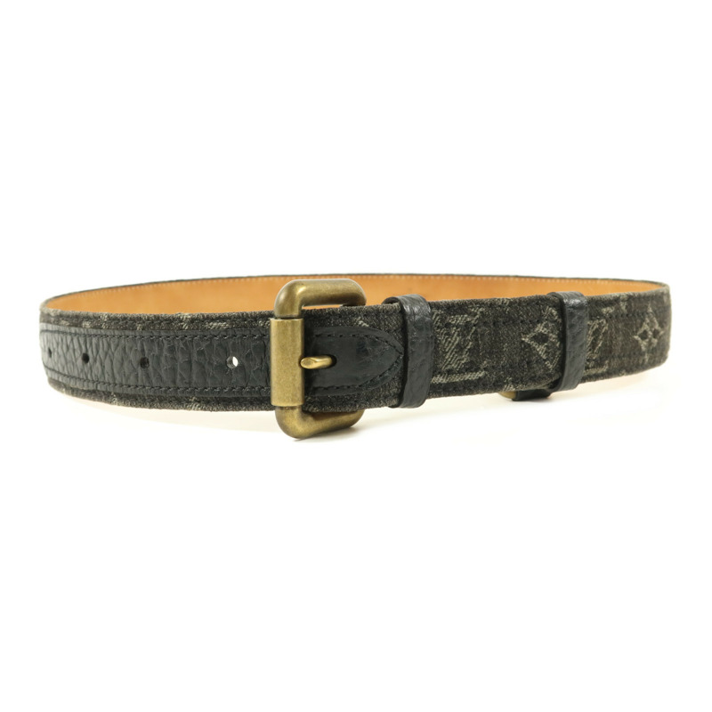 LOUIS VUITTON Monogram Denim Ceinture Belt皮帶-1