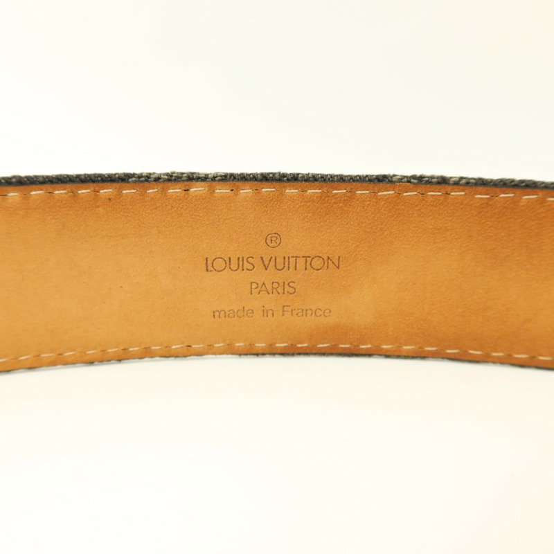 LOUIS VUITTON Monogram Denim Ceinture Belt皮帶-6