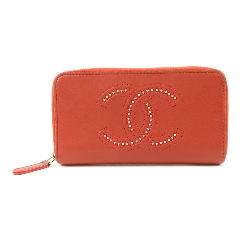 CHANEL 牛皮皮革Zipper Wallet錢包-0