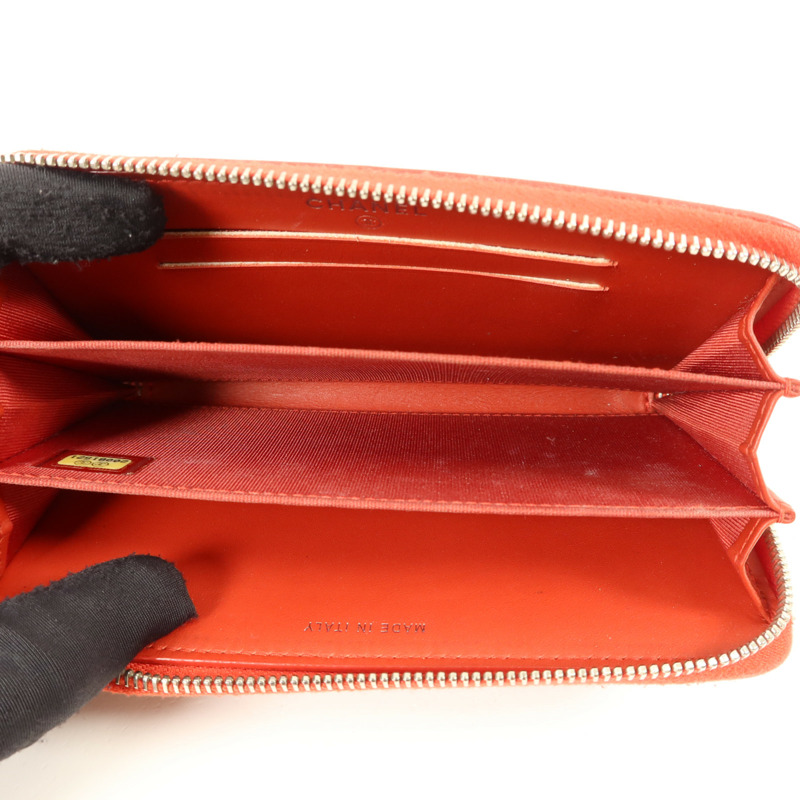 CHANEL 牛皮皮革Zipper Wallet錢包-4