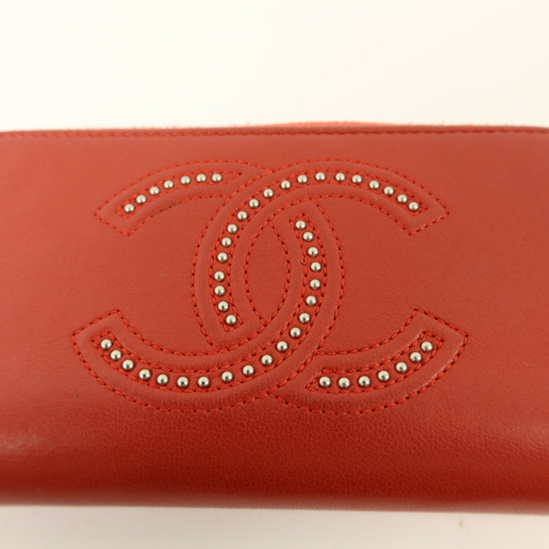 CHANEL 牛皮皮革Zipper Wallet錢包-8