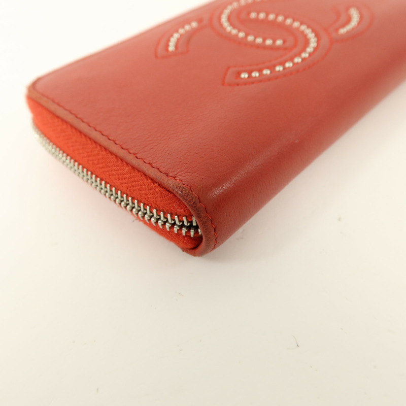 CHANEL 牛皮皮革Zipper Wallet錢包-11